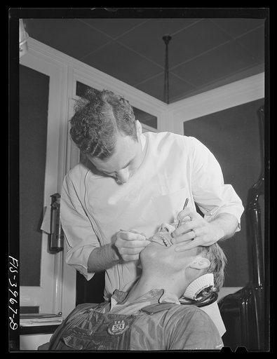 Wilson Dam, Alabama (Tennessee Valley Authority (TVA)). Workers in chemical plant receive free dental care
