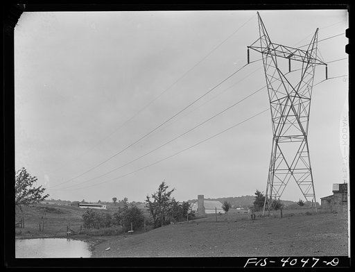 Knox County, Tennessee (Tennessee Valley Authority (TVA)). Transmission towers on farmland