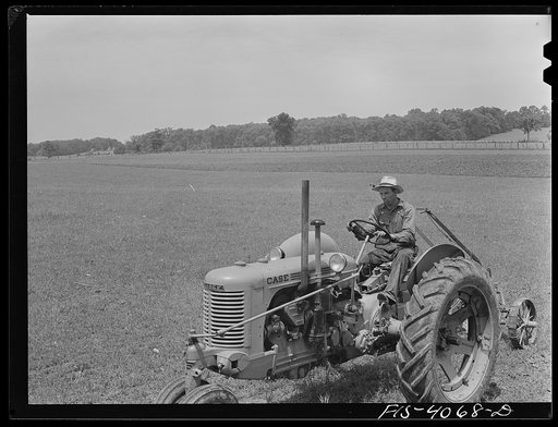Untitled photo, possibly related to: Knox County, Tennessee (Tennessee Valley Authority (TVA)). Spring plowing. Clover is being turned over to enrich the soil, cane corn will be planted for silage