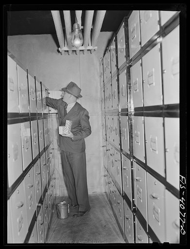Untitled photo, possibly related to: Knoxville, Tennessee (Tennessee Valley Authority (TVA)). Electric refrigeration makes possible the storage of perishable food products in this community locker room