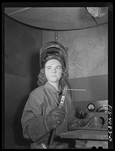 Untitled photo, possibly related to: Knoxville, Tennessee (Tennessee Valley Authority (TVA)). Welder who is training for war work at Stair Vocational High School