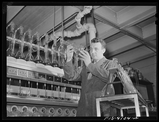 Untitled photo, possibly related to: Knoxville, Tennessee (Tennessee Valley Authority (TVA)). Nitrogen determination apparatus in TVA research at University of Tennessee
