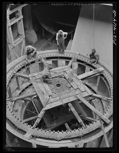 Cherokee Dam, Tennessee (Tennessee Valley Authority (TVA)). Installation of third 30,000 kilowatt generator at Cherokee Dam on the Holston River