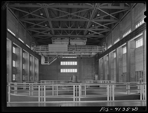 Untitled photo, possibly related to: Norris Dam, Tennessee (Tennessee Valley Authority (TVA)). Generators