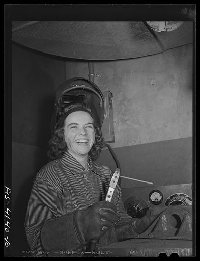 Untitled photo, possibly related to: Knoxville, Tennessee (Tennessee Valley Authority (TVA)). Welder, training for war production. Stair Vocational High School