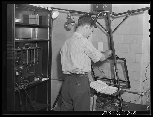 Untitled photo, possibly related to: Washington, D.C. Microfilming Chinese documents. Library of Congress