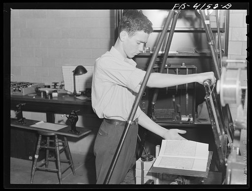 Washington, D.C. Microfilming Chinese documents. Library of Congress