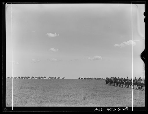 Fort Riley, Kansas. During a field problem of the cavalry