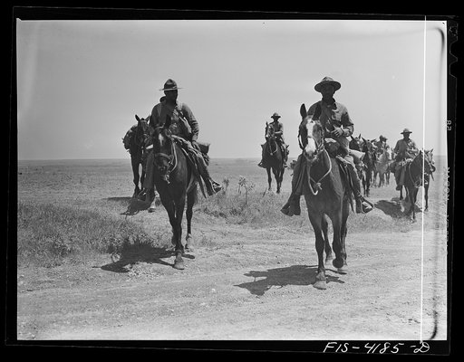 Fort Riley, Kansas. During a field problem of the cavalry