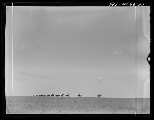 Fort Riley, Kansas. During a field problem of the cavalry