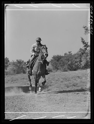 Fort Riley, Kansas. During a field problem of the cavalry