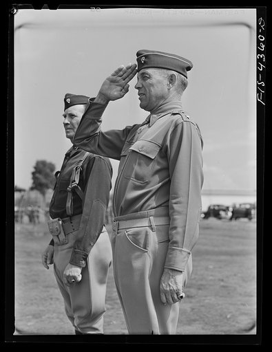 Camp Funston, Kansas. General Millikan reviewing his troops