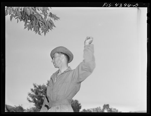 Untitled photo, possibly related to: Fort Riley, Kansas. Artillery practice. Firing the 37 mm guns