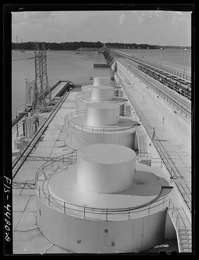 Untitled photo, possibly related to: Wheeler Dam, Alabama (Tennessee Valley Authority (TVA)). Generators