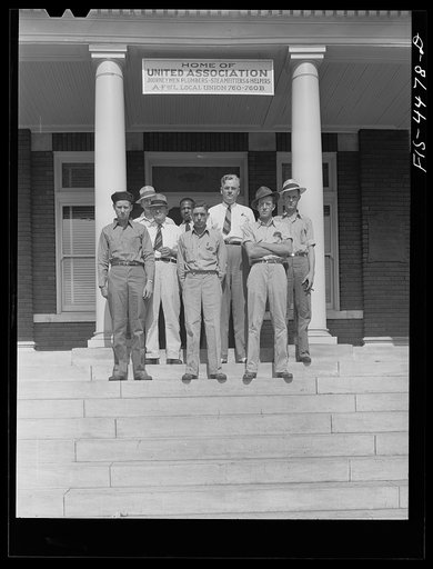 Untitled photo, possibly related to: Sheffield, Alabama (Tennessee Valley Authority (TVA)). Union members