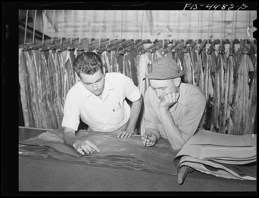 Wilson Dam, Alabama (Tennessee Valley Authority (TVA)). Engineers discuss blueprints
