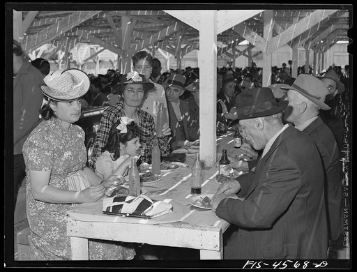 Dinner at the Holy Ghost fiesta. Santa Clara, California