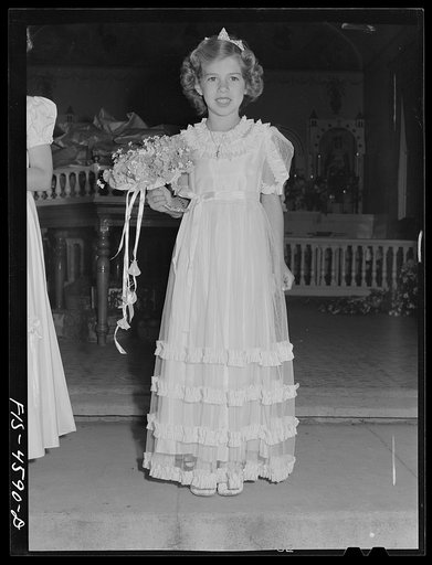 Maid to the queen of the fiesta of the Holy Ghost. Santa Clara, California