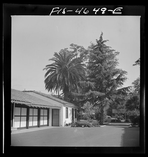 Untitled photo, possibly related to: Tourist court. Santa Clara, California