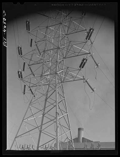 Untitled photo, possibly related to: Watts Bar Dam, Tennessee. Tennessee Valley Authority (TVA). Steam plant