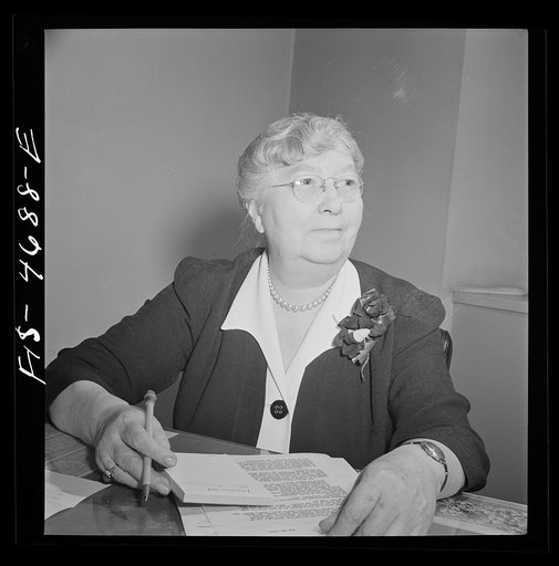 Untitled photo, possibly related to: Washington, D.C. Mary Anderson, head of the Women's Bureau of the United States Department of Labor, at her desk