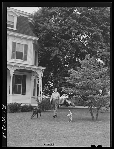 Bridgeton, New Jersey. Seabrook Farms. John Seabrook on the lawn of his home