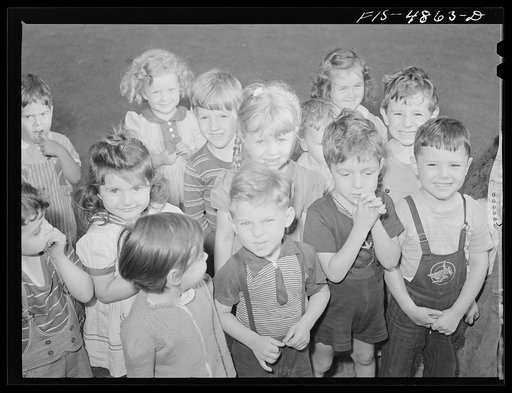 Queens, New York. Nursery children at Queensbridge houses