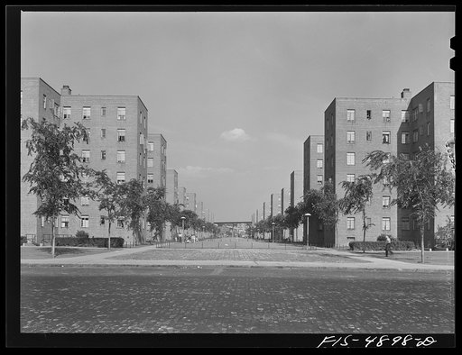 Untitled photo, possibly related to: Brooklyn, New York. Red Hook housing project. General view