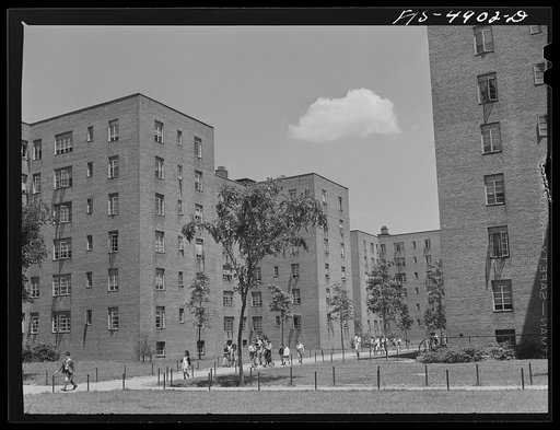 Brooklyn, New York. Red Hook housing project. General view