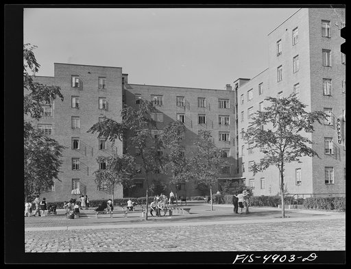 Untitled photo, possibly related to: Brooklyn, New York. Red Hook housing project. General view