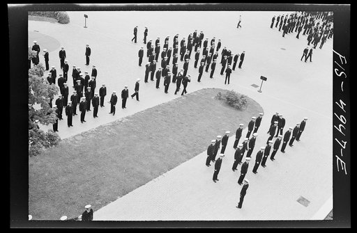 Untitled photo, possibly related to: U.S. Naval Academy, Annapolis, Maryland. Midshipmen in formation
