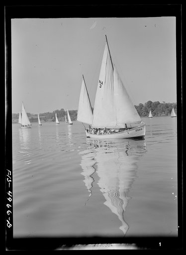 U.S. Naval Academy, Annapolis, Maryland. Sailing a yawl