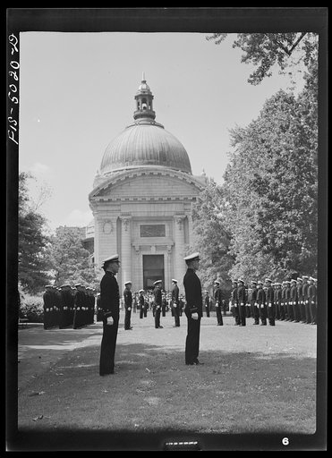 Untitled photo, possibly related to; U.S. Naval Academy, Annapolis, Maryland. The chapel