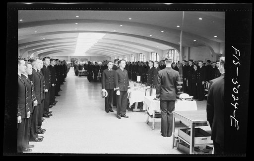 U.S. Naval Academy, Annapolis, Maryland. Mess hall scene