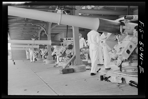 Untitled photo, possibly related to: U.S. Naval Academy, Annapolis, Maryland. Instruction in gunnery