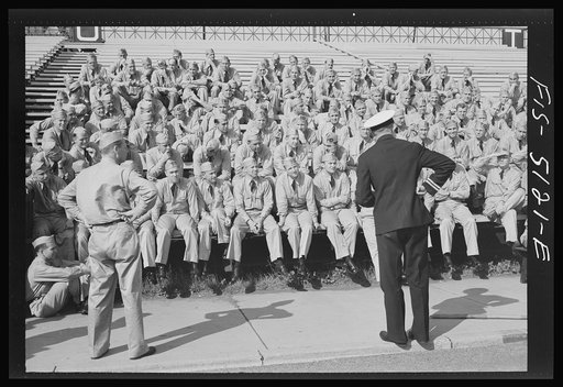 Untitled photo, possibly related to: U.S. Naval Academy, Annapolis, Maryland. U.S. Army Air Corps personnel receiving instruction