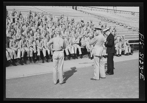 U.S. Naval Academy, Annapolis, Maryland. U.S. Army Air Corps personnel receiving instruction