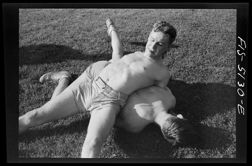 Untitled photo, possibly related to: U.S. Naval Academy, Annapolis, Maryland. Wrestling