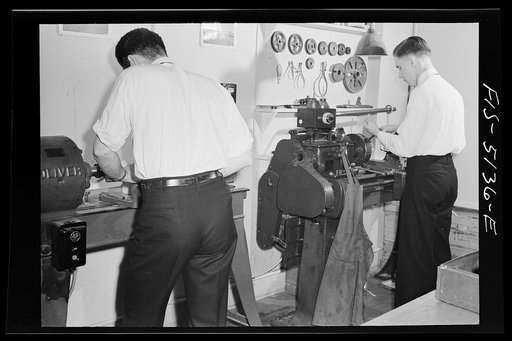 Untitled photo, possibly related to: U.S. Naval Academy, Annapolis, Maryland. Building a ship's model