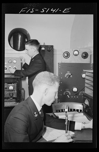 U.S. Naval Academy, Annapolis, Maryland. Studying radio and communications