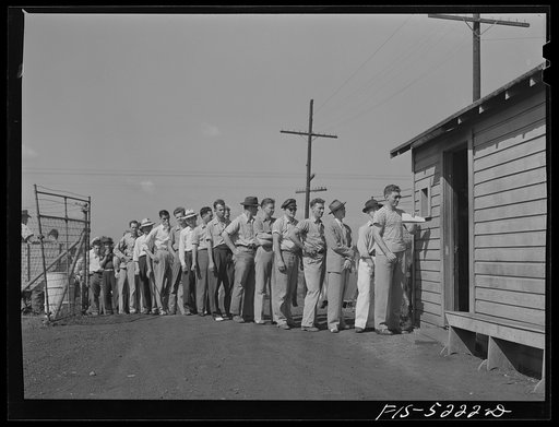 Untitled photo, possibly related to: Decatur, Alabama. Ingalls Shipbuilding Company. Payroll line