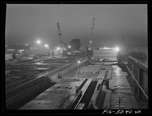 Decatur, Alabama. Ingalls Shipbuilding Company. Work goes on twenty-four hours a day
