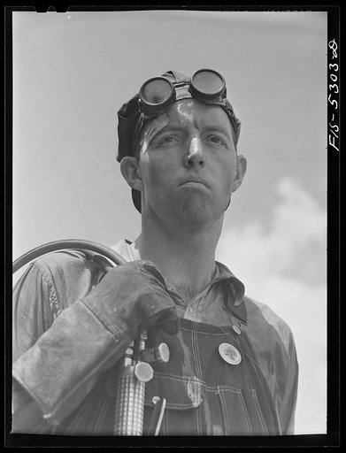 Decatur, Alabama. Ingalls Shipbuilding Company. One of the welders