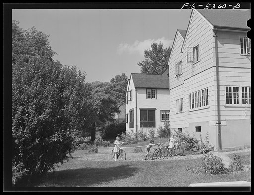Yonkers, New York. Three of Mrs. Garrity's children playing in the back of their home