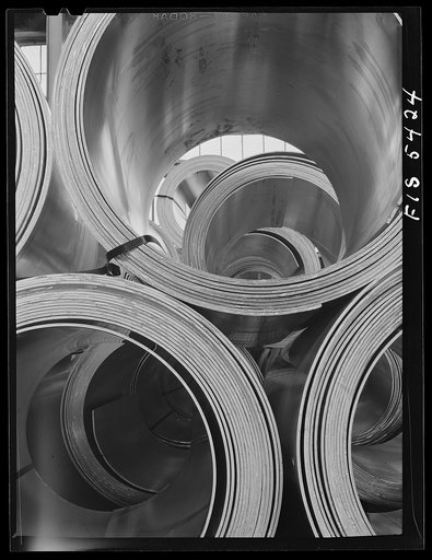 Sheffield, Alabama. Reynolds Alloys Company. Rolls of aluminum