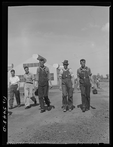 Untitled photo, possibly related to: Sheffield, Alabama. Reynolds Alloys Company. Change of shifts