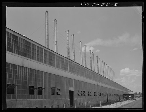 Untitled photo, possibly related to: Sheffield, Alabama. Reynolds Alloys Company. The cast house