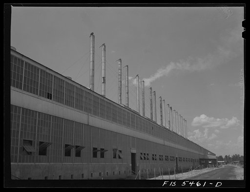 Untitled photo, possibly related to: Sheffield, Alabama. Reynolds Alloys Company. The cast house