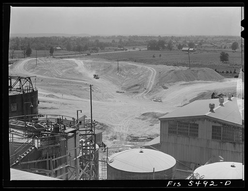 Sheffield, Alabama. Reynolds Metal Company. Hill of bauxite