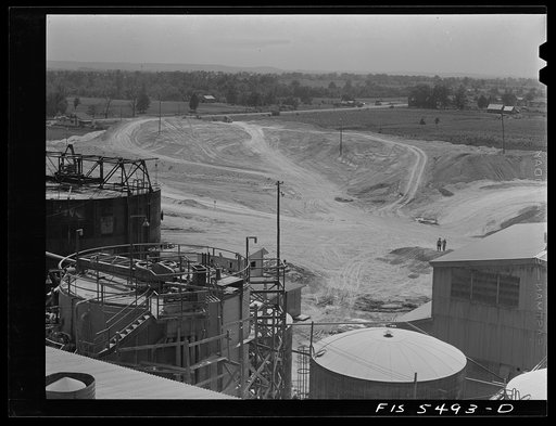 Untitled photo, possibly related to: Sheffield, Alabama. Reynolds Metal Company. Hill of bauxite